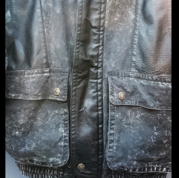 Pagani - Men's Vintage Leather / Wool Bomber Jacket - Picture 2 of 8